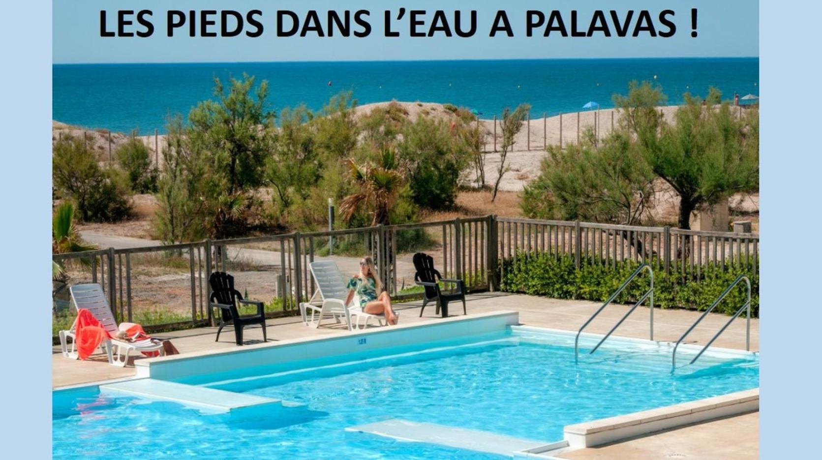 Les Pieds Dans L'Eau A Palavas ! Mer A 50 M ! Mhome 6 Pers Climatise T Confort Camping 4 Etoiles Bagian luar foto